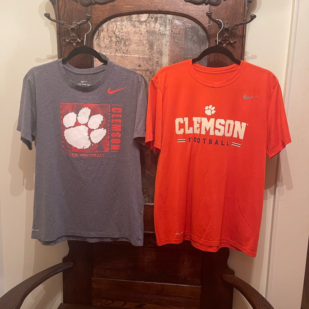 Nike Dri-FIT Clemson T-Shirt - Team Issued - Bundle - Set of 2 - Men’s L